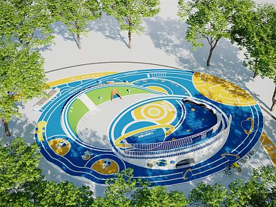 Modern Amusement Park Children's Activity Site Children's Paradise 3d model