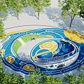 Modern Amusement Park Children's Activity Site Children's Paradise 3d model