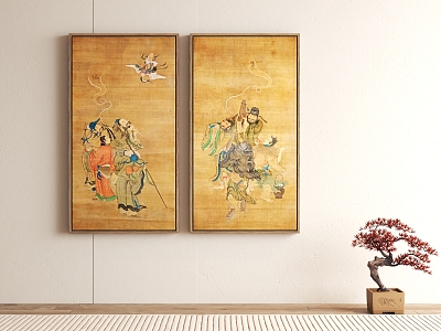 New Chinese Character Decorative Painting God Statues Immortal Hanging Painting model