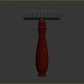 Lint Remover Daily Life Product With Red Wooden Handle And Metal Roller