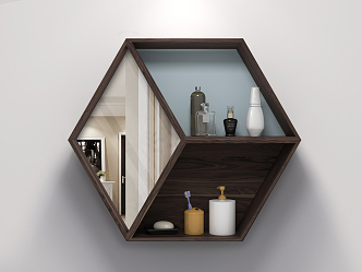 Modern hanging cabinet storage rack 3d model