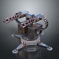 laser tower turret turntable sci-fi tower defense game tower defense sci-fi turret game turret game turret 3d model