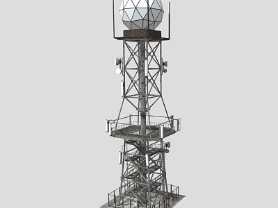 iron tower signal tower iron shelf electric tower TV tower satellite tower 3d model