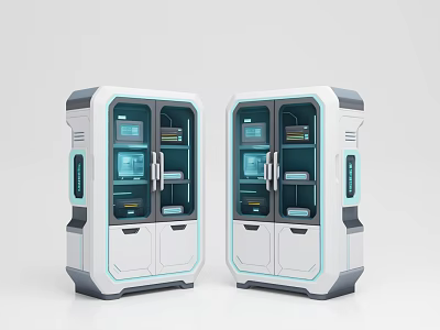 Modern Entryway Cabinet and Side Cabinet With Glass Doors and Internal Storage 3d model