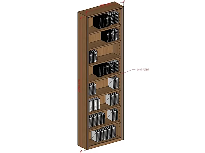 Wooden Decorative Cabinet With Multi Layer Storage Shelves And Organized Compartments 3d model