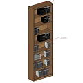 Wooden Decorative Cabinet With Multi Layer Storage Shelves And Organized Compartments