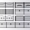 Decorative Wrought Iron Railings With Various Intricate Patterns And Designs