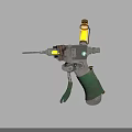Practical Household Power Tool Featuring Metal Body Green Grip And Yellow Drilling Components