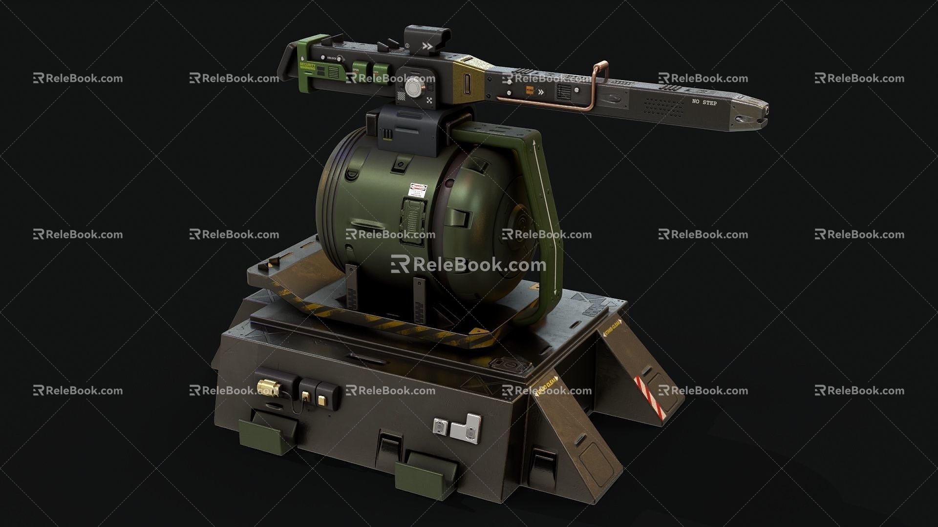 Modern Science Fiction Turret Modern Weapon Turret Turret Defense Science Fiction War Future Equipment Equipment 3d model