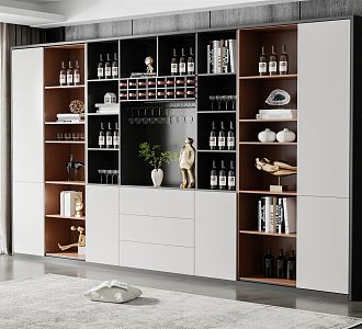 Modern Wine Cabinet Multi-function Wine Cabinet 3d model