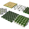 Various Garden Paver Designs With Grass And Plant Integration For Outdoor Landscaping