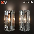 Transparent Crystal Cut Design Wall Lamps Illuminated Pair for Home Decor Lighting