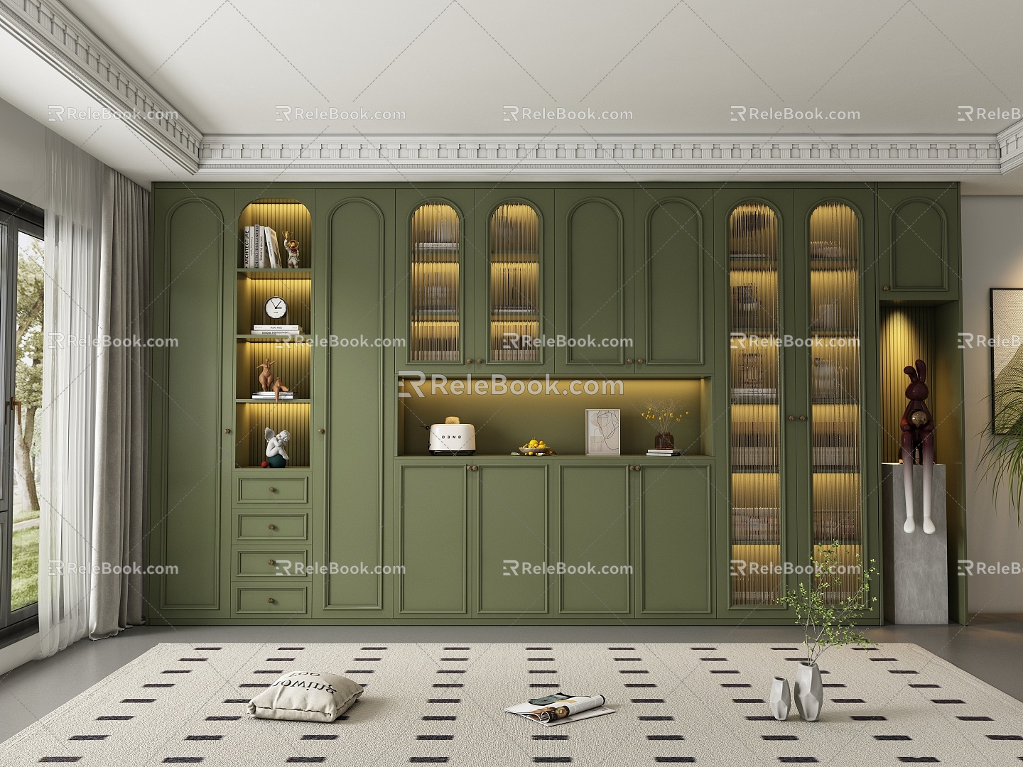 French Wine Cabinet 3d model