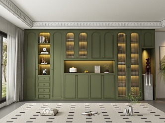 French Wine Cabinet 3d model