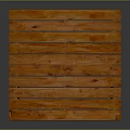 Wooden Outdoor Picnic Table With Slatted Top And Attached Benches For Garden Use