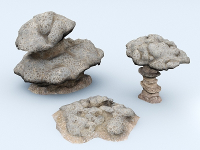 Stone Rock Mushroom Stone model