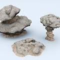 Stone Rock Mushroom Stone 3d model