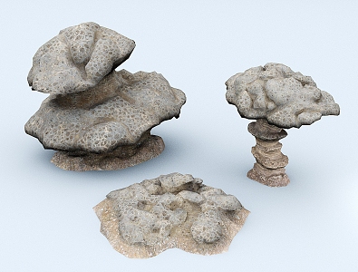 Stone Rock Mushroom Stone 3d model