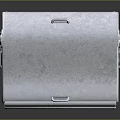 Metal Storage Bin With Wheels Lid And Striped Design For Home Organization
