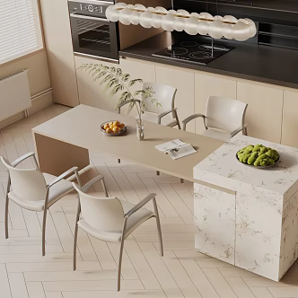Modern dining table 3d model