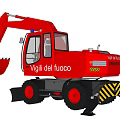 Red Utility Vehicles For Construction Work Including Excavators Wheel Loaders And Skid Steer 3d model