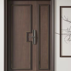 New Chinese style door 3d model