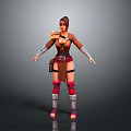 Adventurous Female Character In Brown Armor With Small Fox Creature Companion