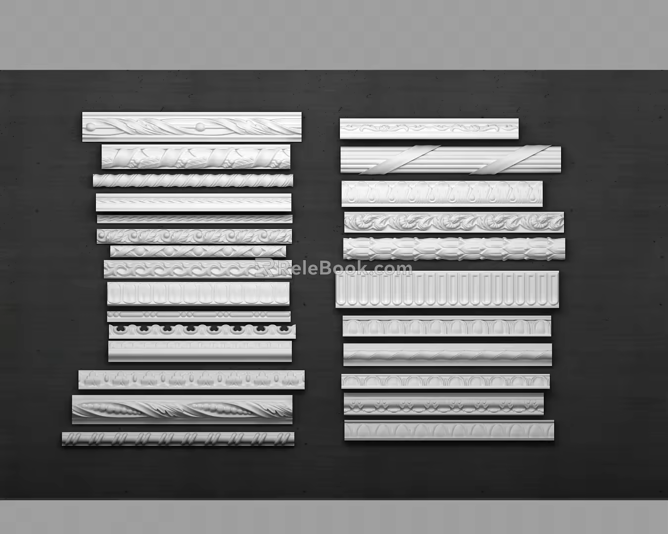 Modern gypsum line corner smallpox corner lace 3d model