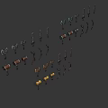 Various Fantasy Weapon Collection Featuring Axes Hammers Swords Bows And Detailed Designs