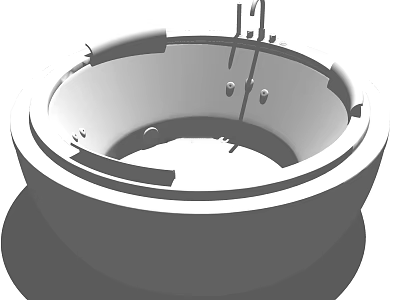 Modern Round Bathtub Design With Sleek Surface And Smooth Edge Details 3d model