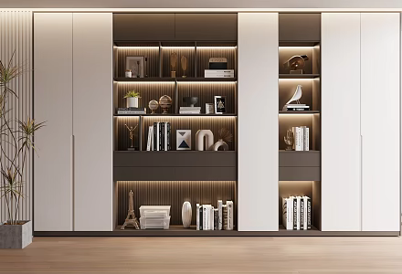Modern bookcase 3d model