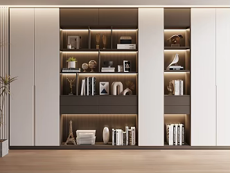 Modern bookcase 3d model