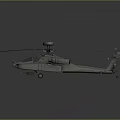 Military Attack Helicopter With Radar Dome Rotor Blades And Weapon Mounts 3D Render