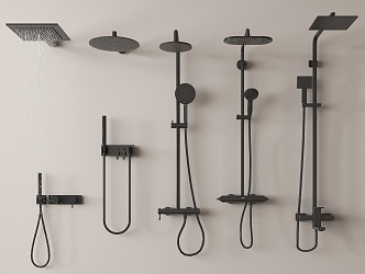 Shower Top Shower Towel Rack Bathroom Hardware Shower 3d model