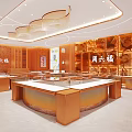 Elegant Modern Jewelry Store Interior Design With Glass Display Cases And Warm Lighting