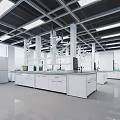 Modern Laboratory Physics Laboratory Tables and Chairs Laboratory Equipment Laboratory Research Room 3d model