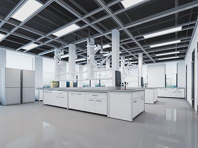 Modern Laboratory Physics Laboratory Tables and Chairs Laboratory Equipment Laboratory Research Room 3d model