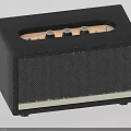 Modern Black Headphone Speaker With Mesh Grill And Control Knobs Design 3d model
