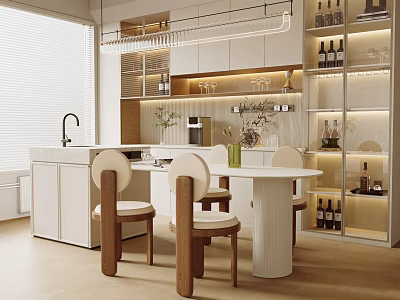Modern Middle Ancient Home Restaurant Island Restaurant 3d model