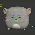 Cute Gray Plush Mouse Shaped Furniture Cushion With Soft Material And Comfortable Design