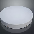 White Round Storage Box For Musical Instruments And Art Supplies With Metal Clasps