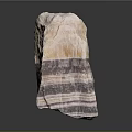 Natural Layered Stone With Yellow Pink Brown Stripes And Textures