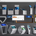 Modern all-in-one machine inquiry machine registration machine numbering machine calling machine 3d model