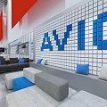 Modern Industrial Office Pantry With Comfortable Lounge Seats And Full Set Of Fitness Facilities