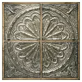 Ornate Metal Wall Decor With Intricate Radiant Pattern And Four Panel Design 3d model