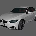 White BMW Sports Sedan With Sleek Design Alloy Wheels And Brown Leather Seats