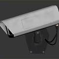 White Housing Security Camera With Black Mount For Outdoor Surveillance Electronic Appliance