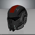 Futuristic Black Red Stripe Helmet With Carbon Fiber Design And Sleek Headset Style Side Parts