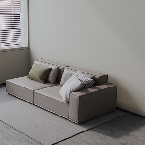 Three-seat sofa 3d model