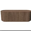 Wooden Entryway Console Cabinet With Intricate Textured Surface And Modern Design